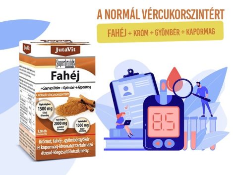 JUTAVIT FAHÉJ+KRÓM+GYÖMBÉR+KAPOR 120X étrend-kiegészítő tabletta